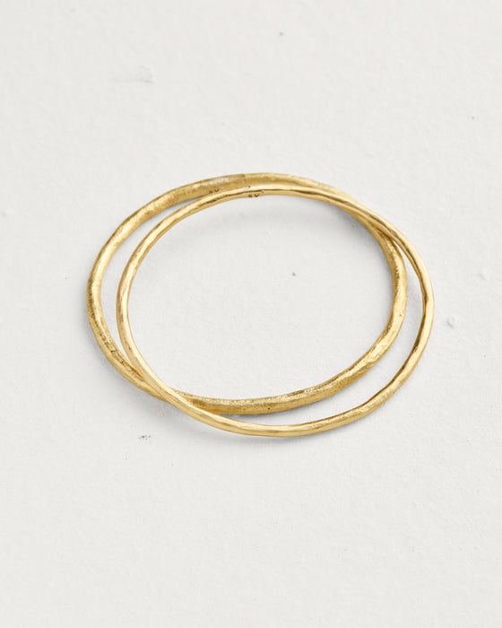 Thick Weathered Oval Bangle