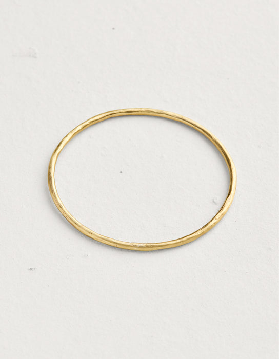 Thin Weathered Oval Bangle