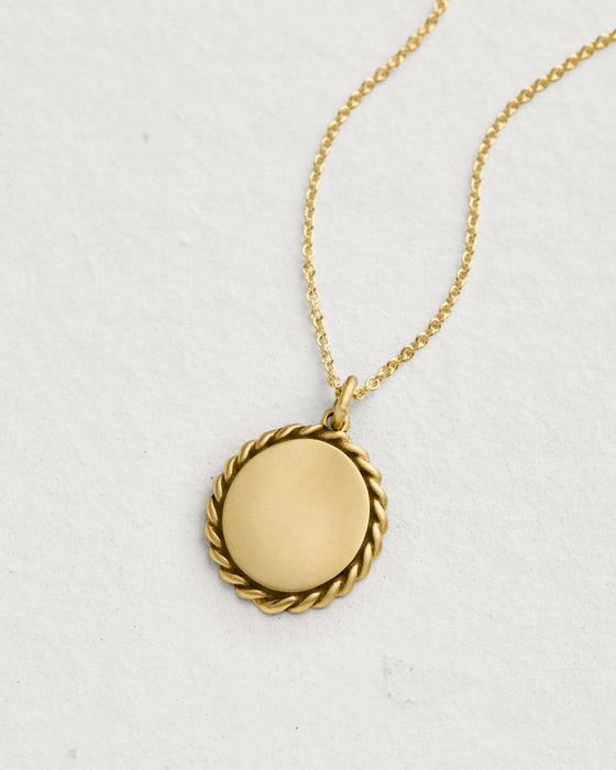 Oval Rope Border Pendant