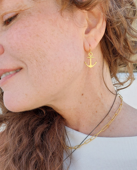 Simple Anchor Earrings