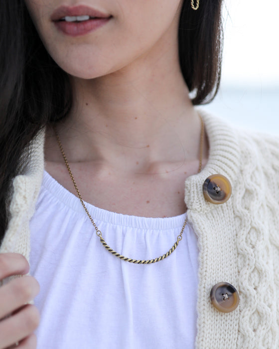 Rope Cresent Necklace