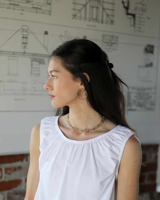 Rope Elongated Cable Chain Necklace