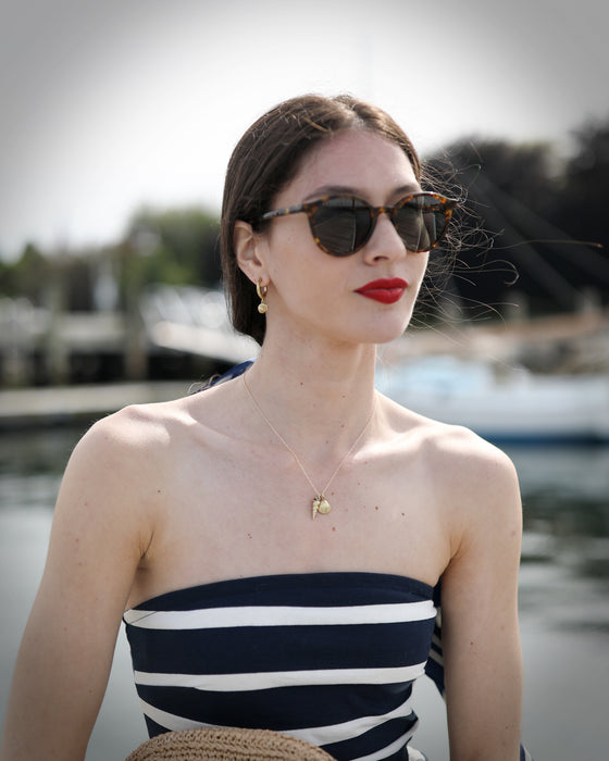 Turritella and Scallop Shell Pendant